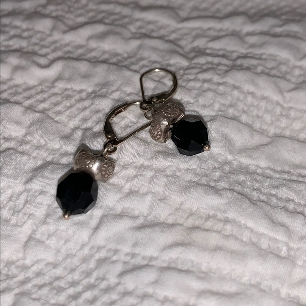Sterling silver and Swarovski crystal earrings